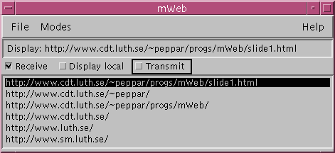 Figure 10: mWeb, multicast Web